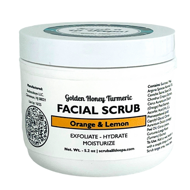 Honey Turmeric Facial Scrub - Orange & Lemon